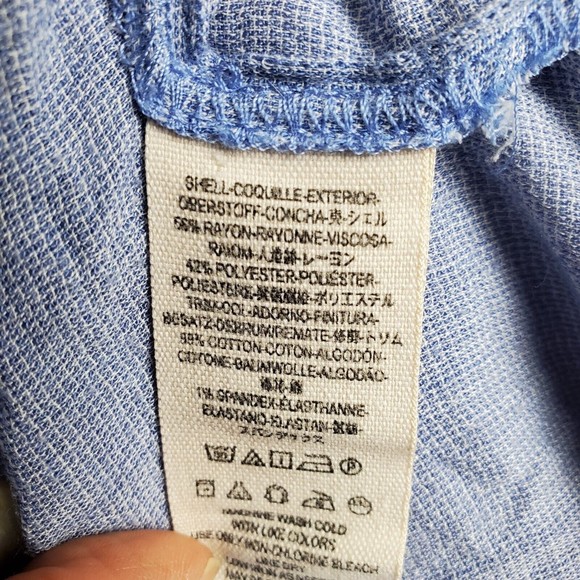 Free People That's A Wrap Oversized Blue Button Long Sleeve Shirt Sz M - Picture 4 of 4